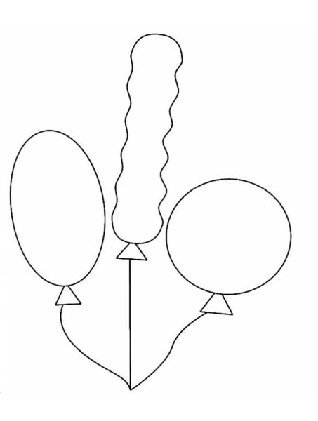 Воздушный шарик раскраска