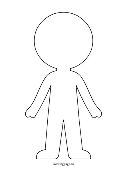 Кукла раскраска для малышей