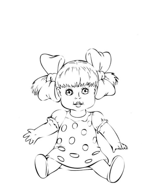 Раскраска кукла