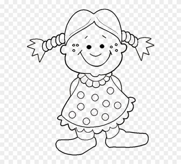 Кукла для раскрашивания для детей