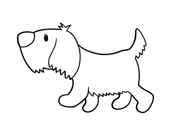 Щенок. Раскраска