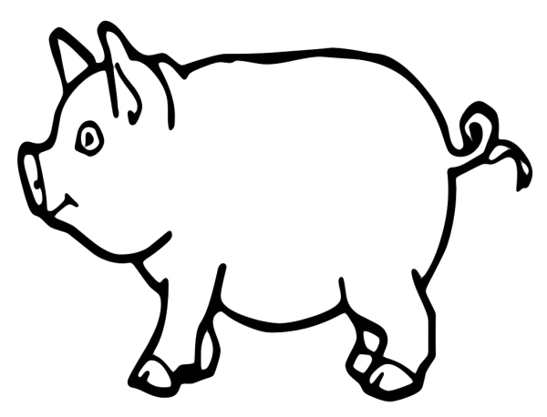 Контурное изображение животных для детей