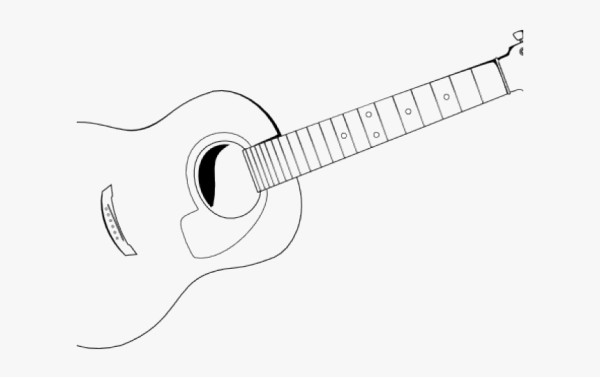 Трафарет гитара для торта