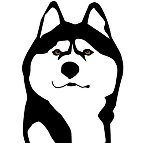 Трафарет хаски