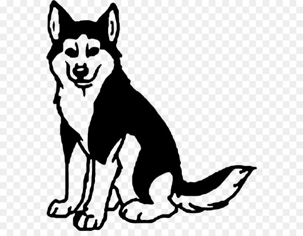 Трафарет собаки хаски