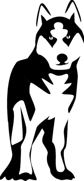 Хаски силуэт