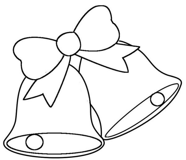 Трафарет колокольчика для вырезания