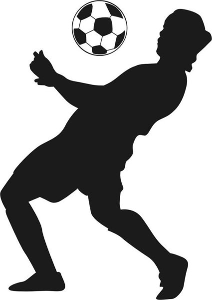 Футболист черный силуэт