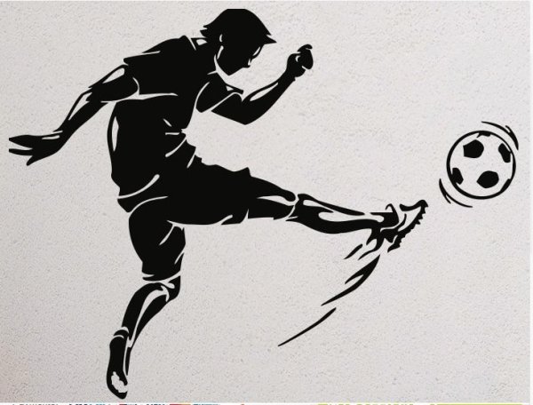 Футбол с наклейками.