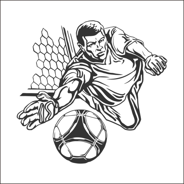 Футболист вратарь вектор