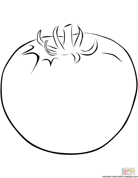 Помидорка раскраска для детей
