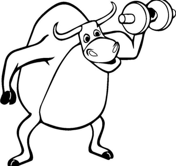 Голова быка контур