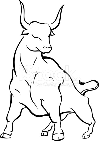 Бык раскраска