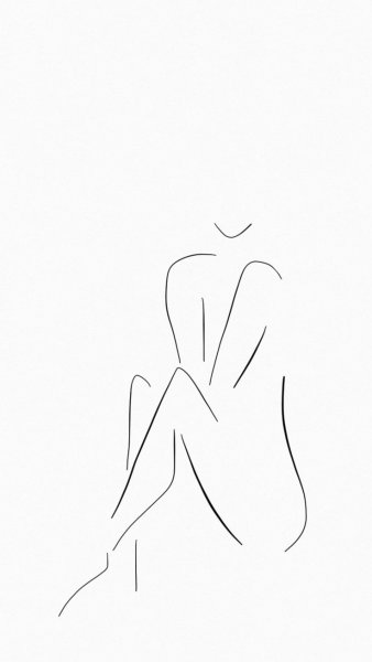 Очертания тела девушки