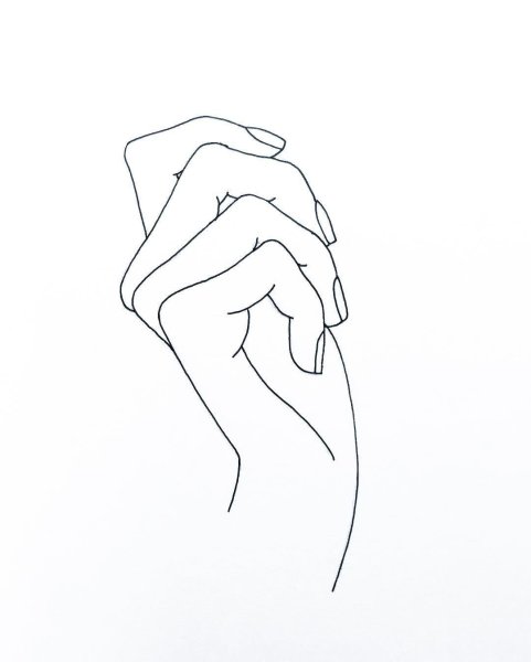 Минималистические зарисовки руки