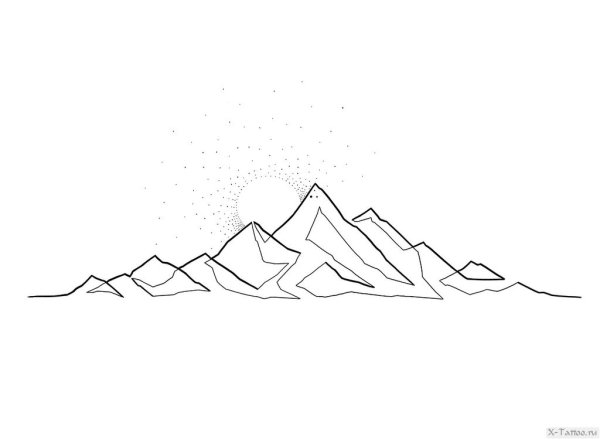 Горы набросок