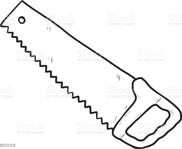 Пила черно белая