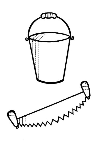Ведро раскраска