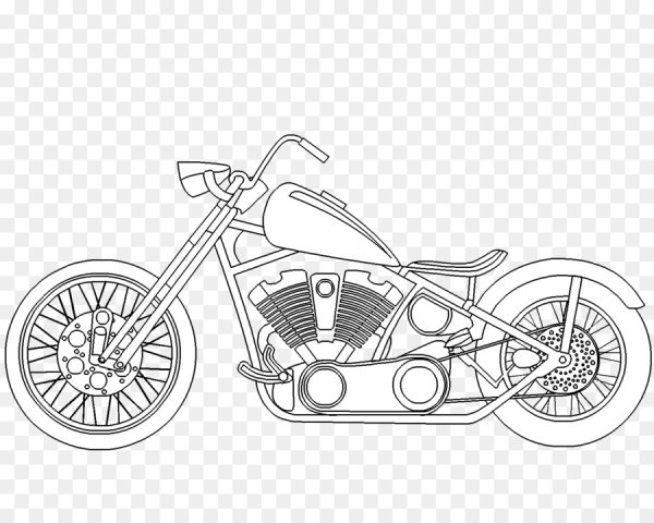 Раскраска мотоцикл Харлей Дэвидсон
