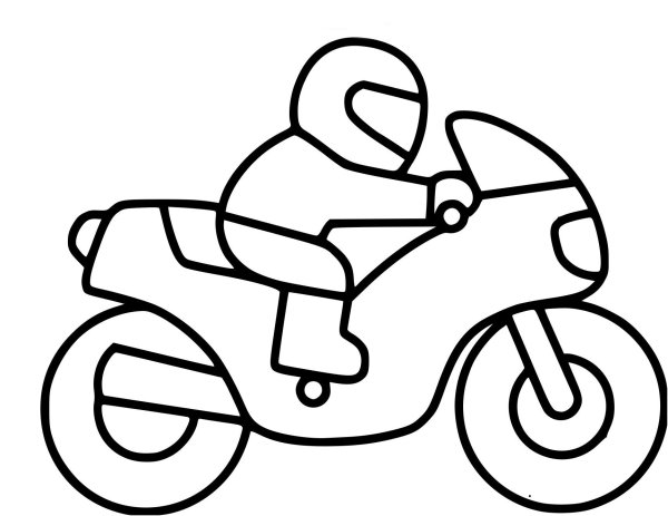 Мотоцикл для раскрашивания