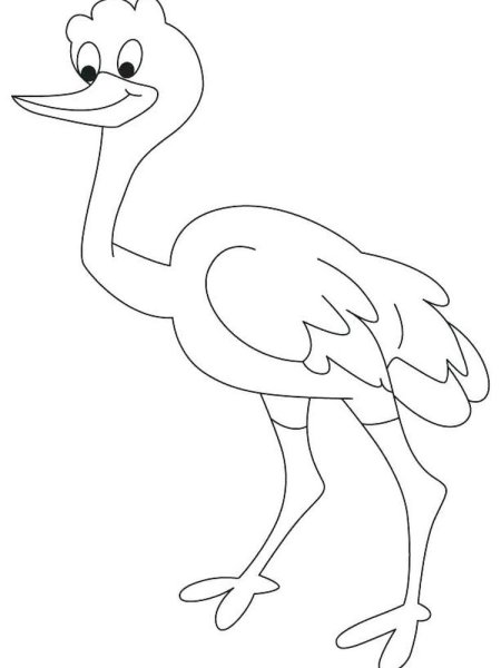 Страус трафарет