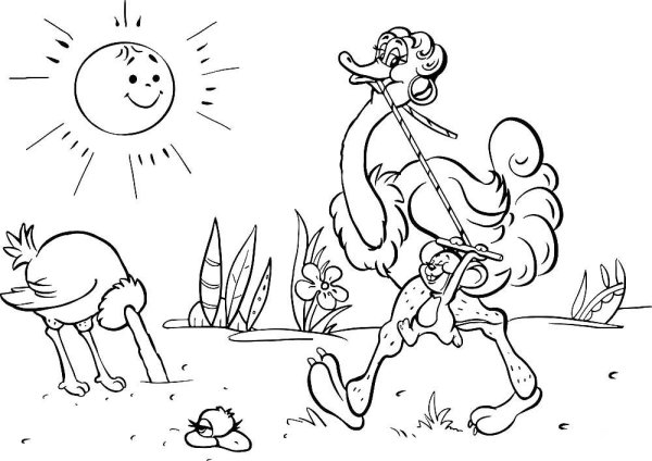 Эму рисунок