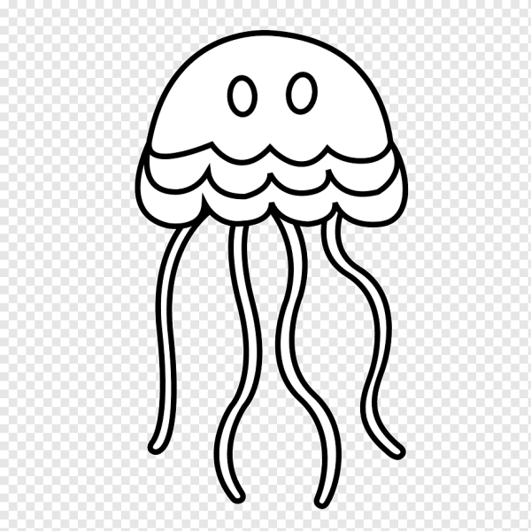 Медуза раскраска