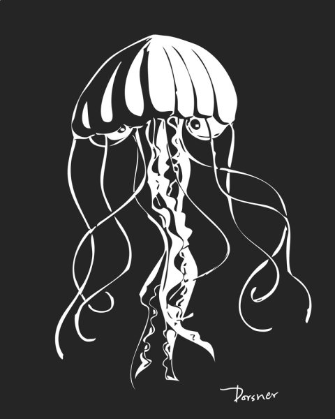 Медуза раскраска