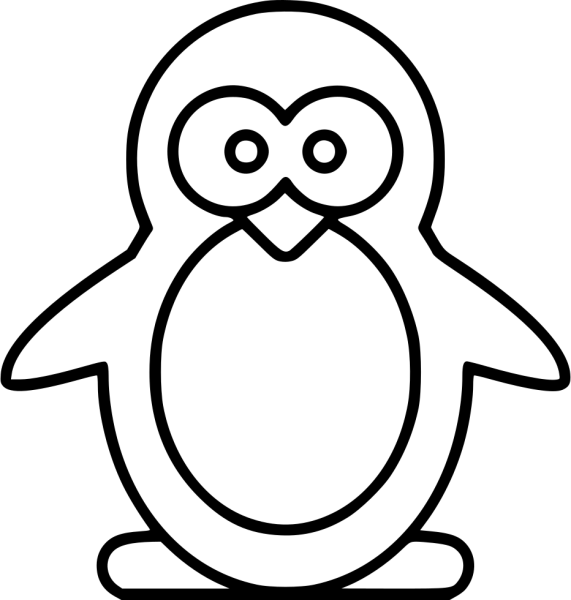 Пингвин раскраска для детей