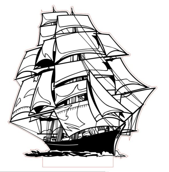 Парусник раскраска