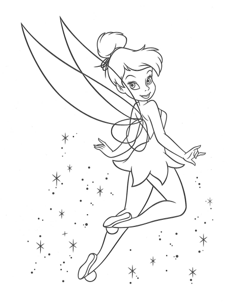 Фея Динь Динь для срисовки