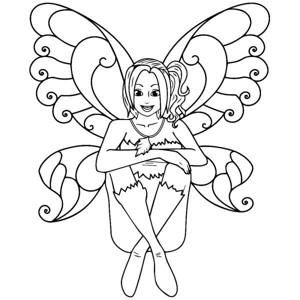 Разукрашка Фея