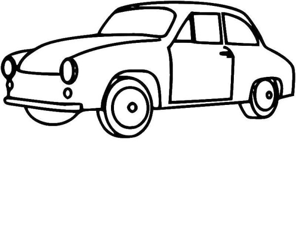 Легковая машина раскраска для малышей