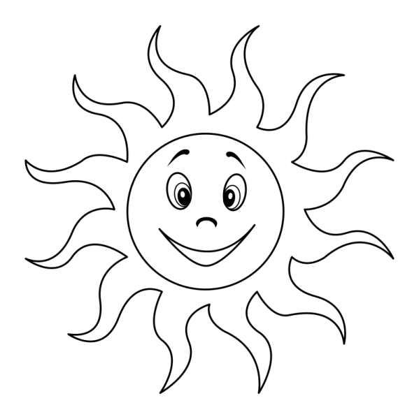 Солнце раскраска