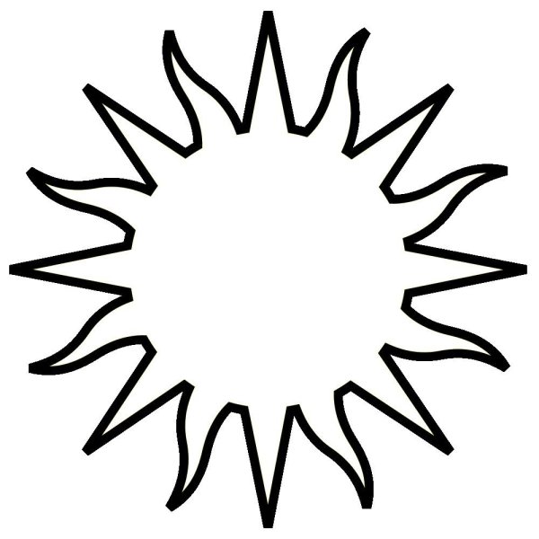 Контурное изображение солнца