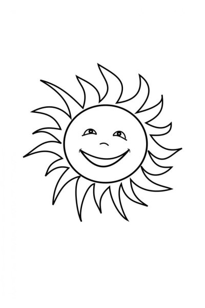 Солнце раскраска