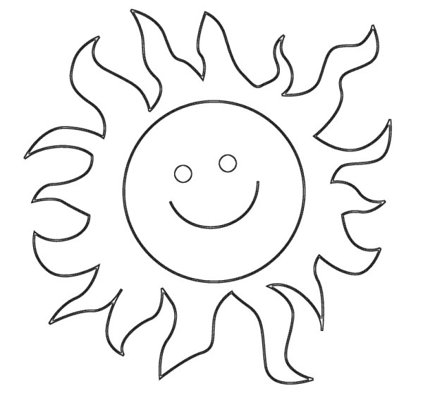 Солнышко раскраска для детей