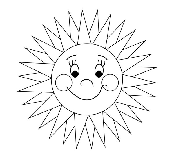 Солнце раскраска