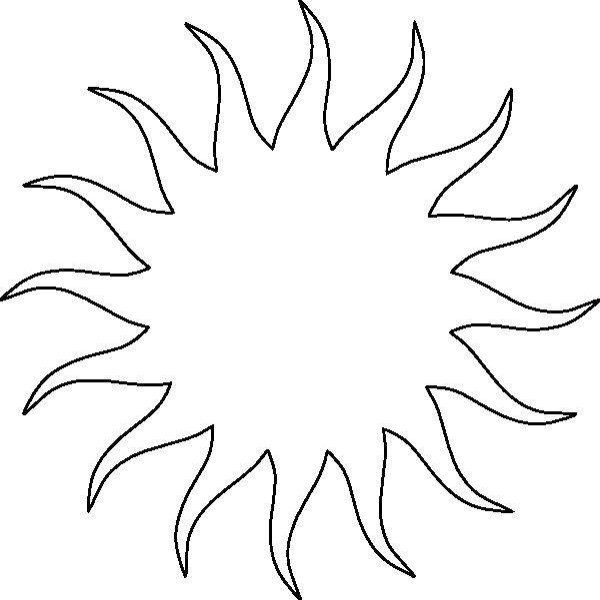 Раскраска. Солнышко