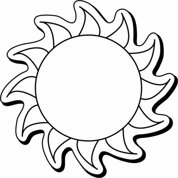 Солнце раскраска