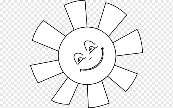 Солнце трафарет для вырезания из бумаги