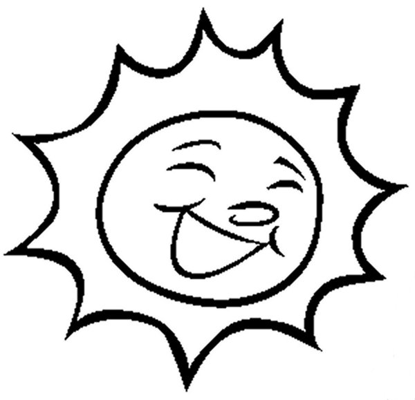 Солнце раскраска