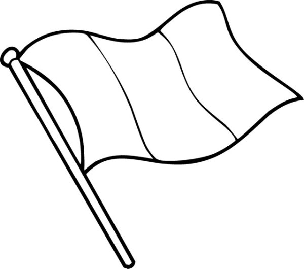 Флаг раскраска для детей