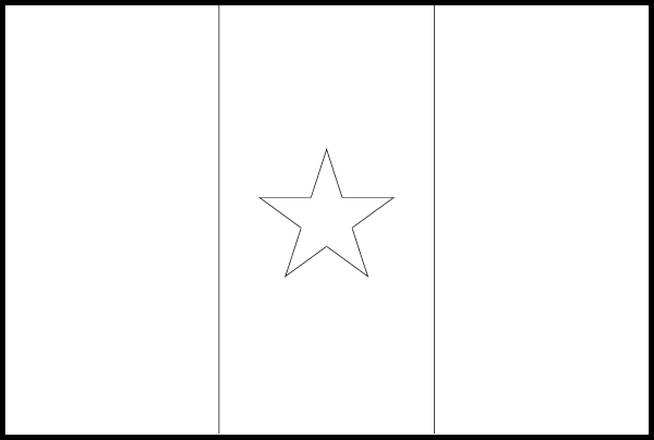 Флаг Сенегала раскраска