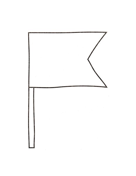 Флажок раскраска для детей