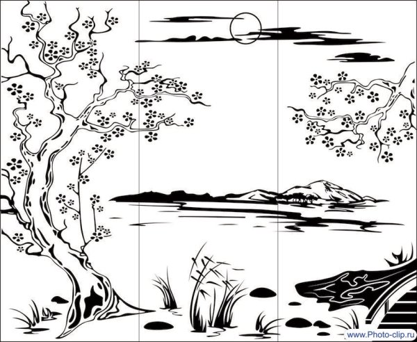 Трафарет природа