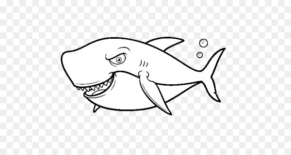 Трафарет акулы для вырезания