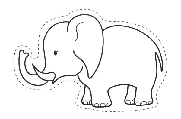 Трафарет слоника