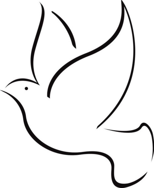 Трафарет птицы