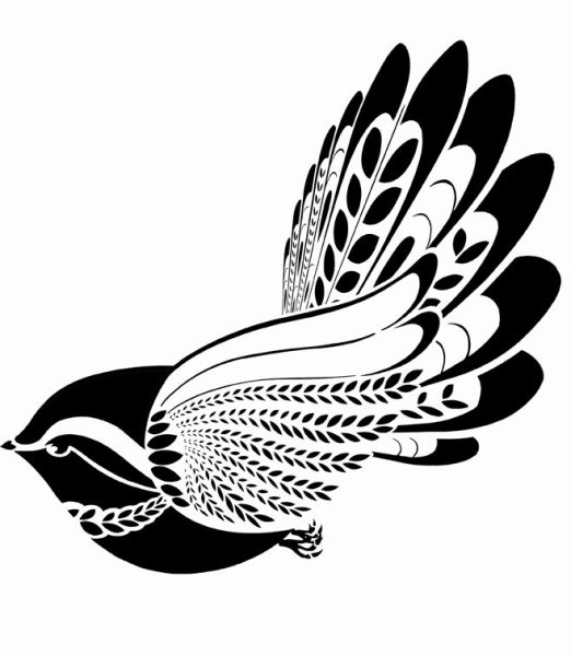 Трафарет птицы